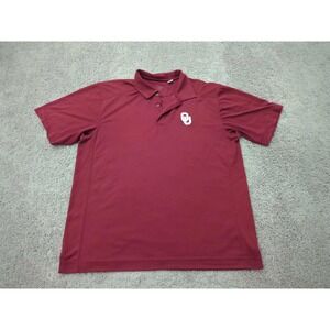 Oklahoma Sooners Polo Shirt Mens XXL NCAA Cutter & Buck Red